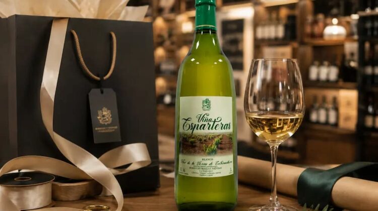 ino blanco bueno para regalar presentado en estuche de bodega familiar.